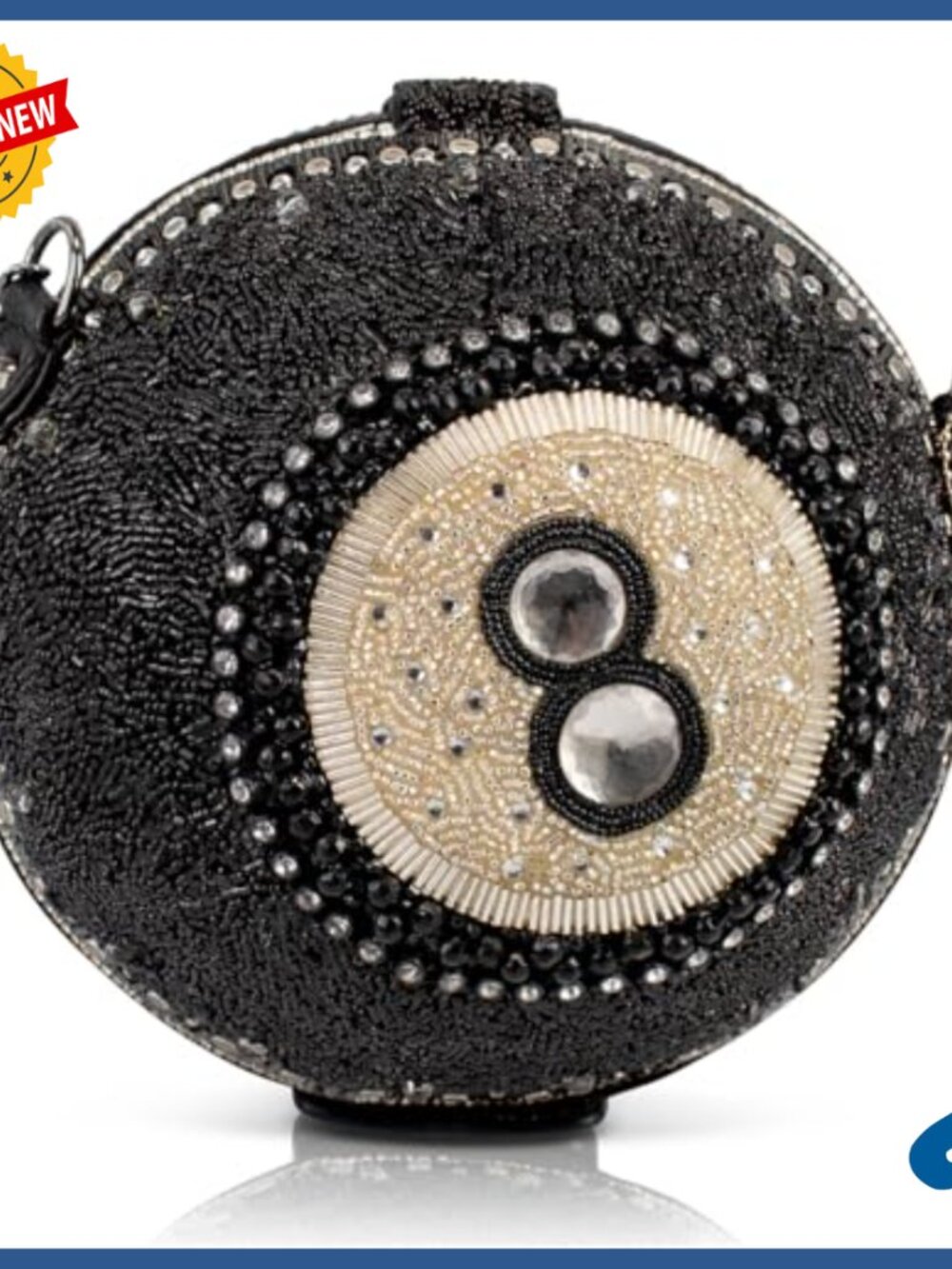 Beaded Top Handle Bag with Magnetic Closure, Cell Phone Pocket, Medium Size - Picture 2 of 7